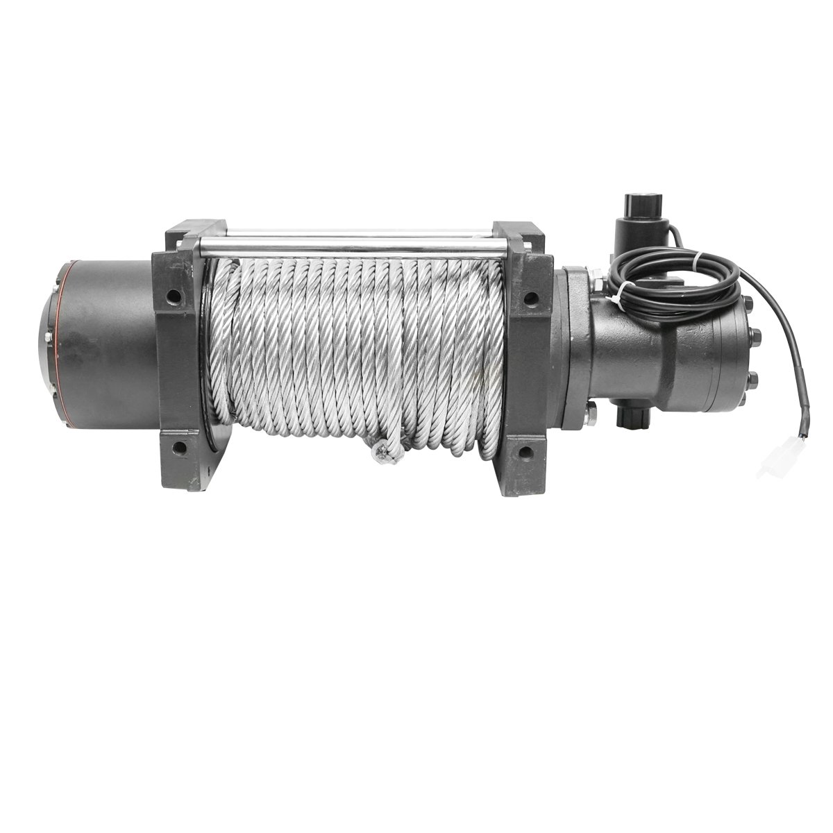 Troliu hidraulic complet cu telecomanda, cablu otel, tensiune alimentare 12V, sarcina maxima 6T (13300lbs)